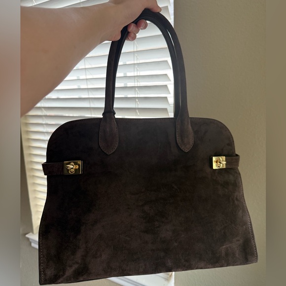Claudia Firenze Dark Brown Suede Tote NWT New Style - Picture 1 of 3